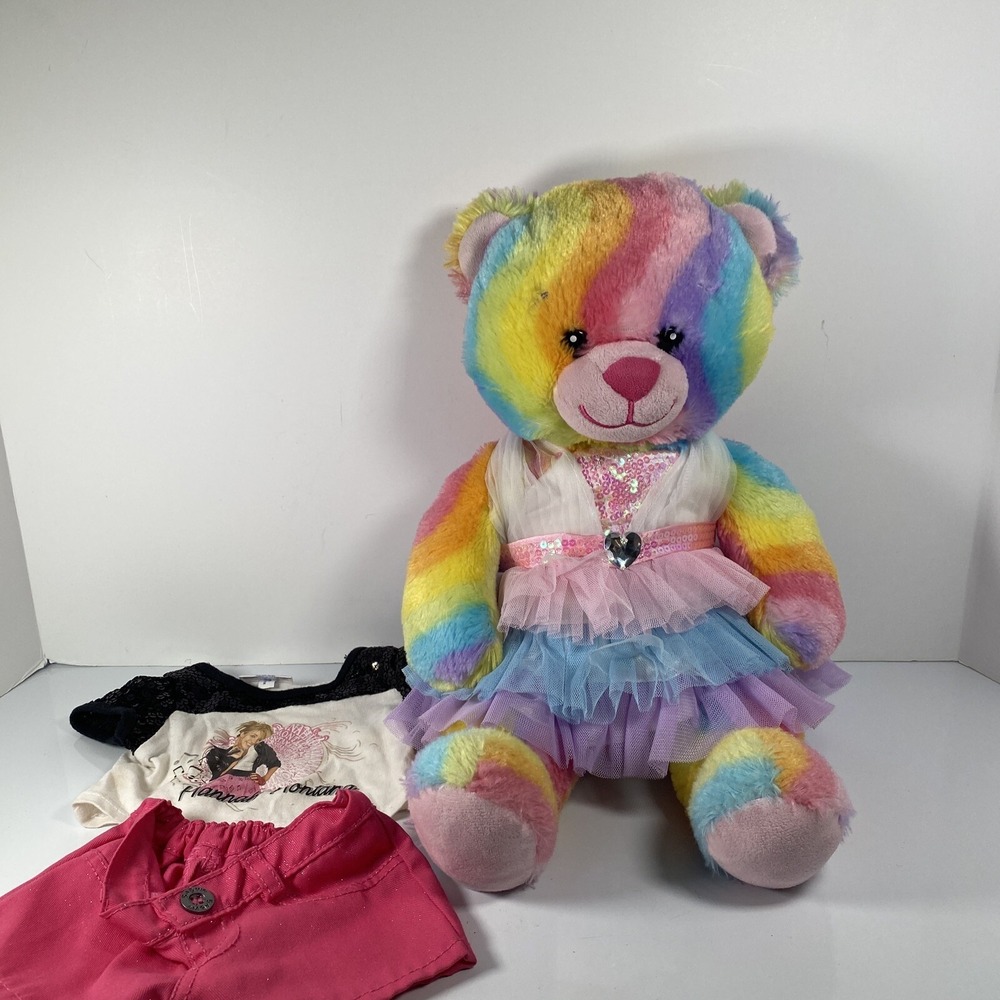 Build a Bear Rainbow Hugs Bear Clothes Multi-color Dress Enchanted Garden